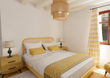 chambre double avec petite salle de douche attenante
