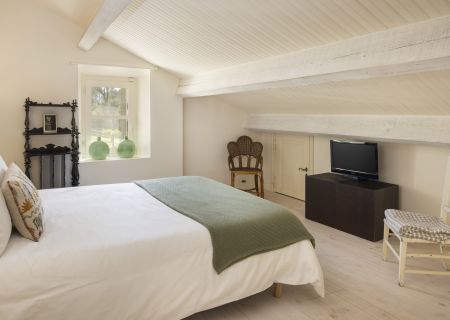 Chambre ouverte à l'étage de la mezzanine 